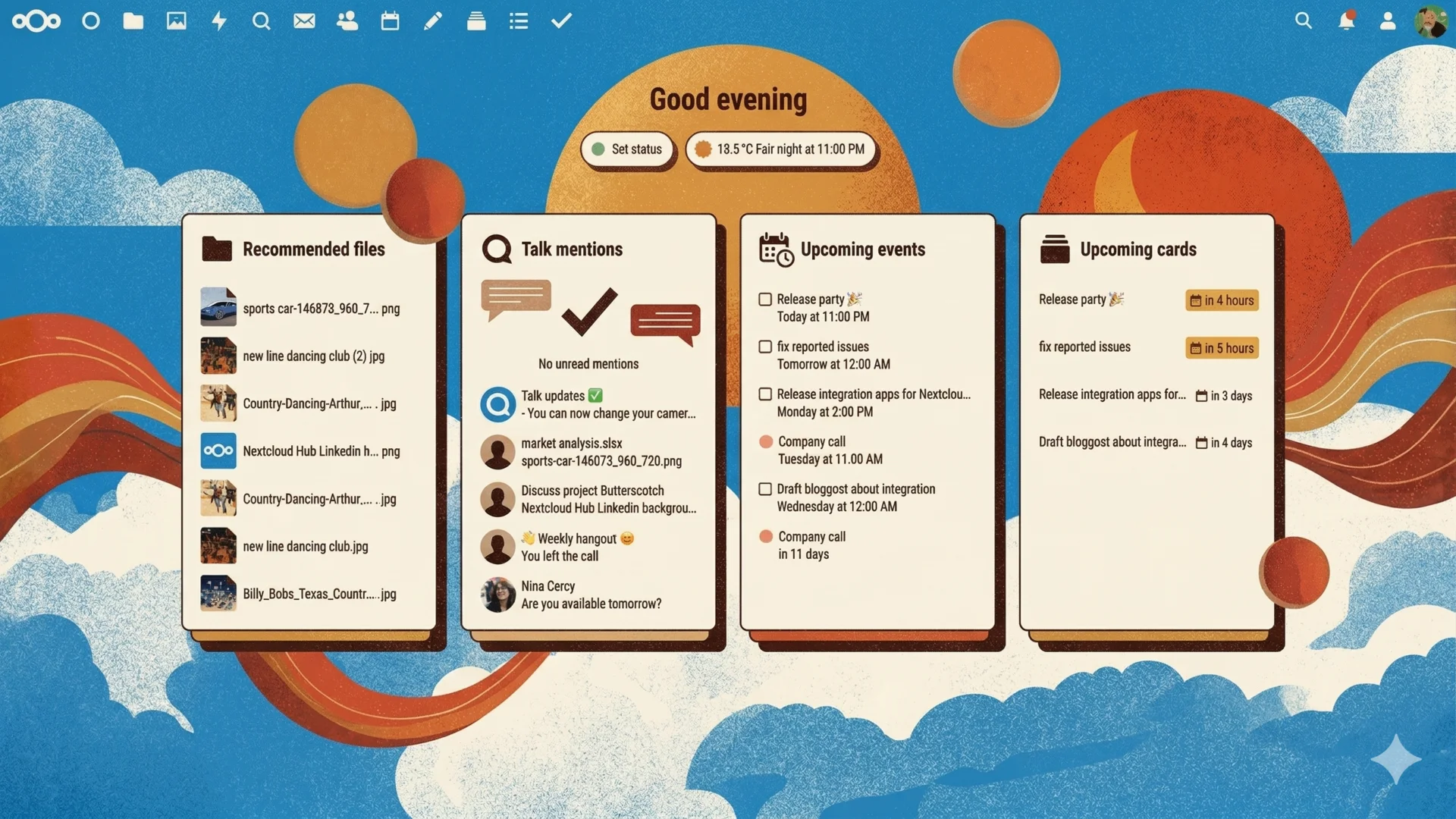Nextcloud Hub Interface